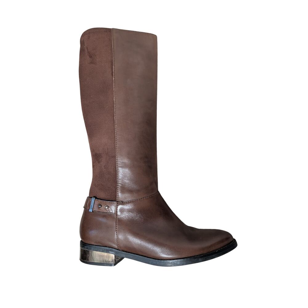 Cole Haan Air Trinity Boots Womens 9B Brown Leather Suede Back Knee High Riding